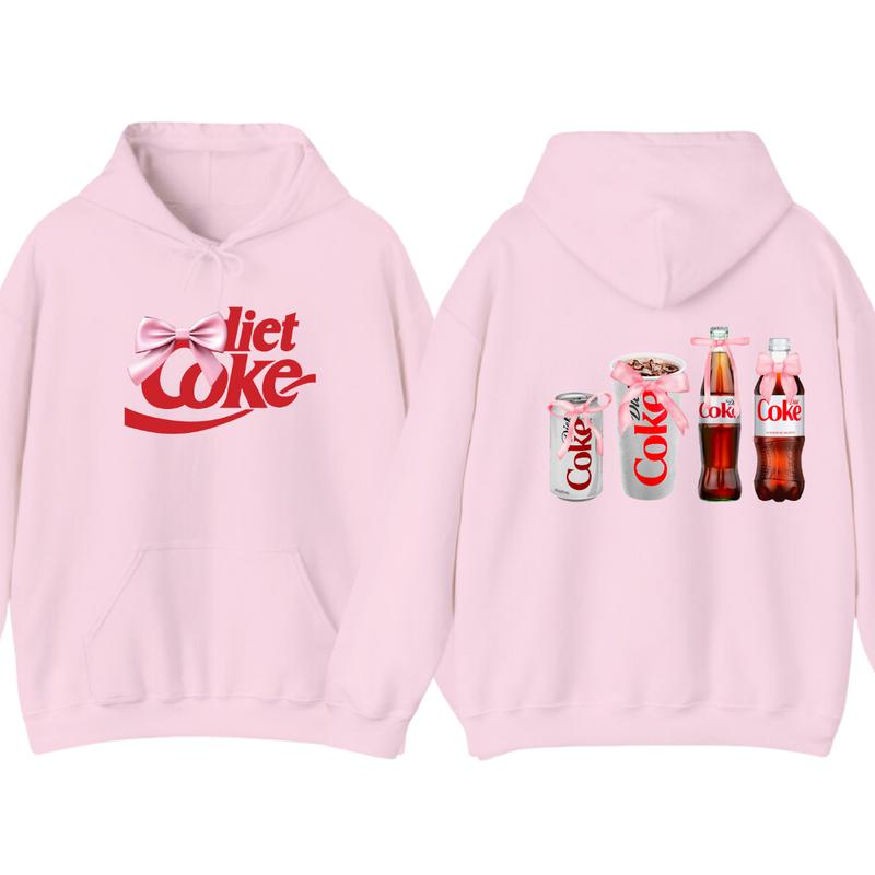 Diet Coke Coquette Hoodie T-shirt - Versatile Unisex  - Styles For Every Occasion (Image 6)