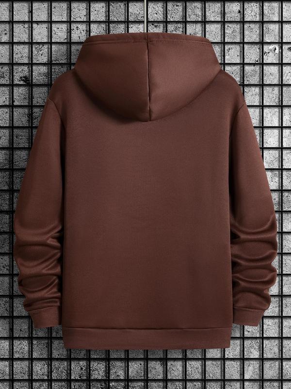 Men's Cross Print Hoodie, Casual Regular Fit Kangaroo Pocket Sweatshirt for Fall & Winter, Men's Daily Wear... (Image 6)