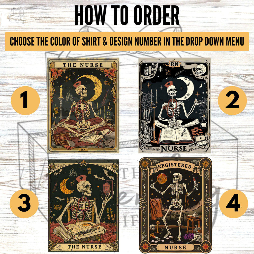 Nurse Tarot Card Skeleton Nurse Halloween Nurse Graduate Fall Nurse Nursing Spooky Nurse (3)