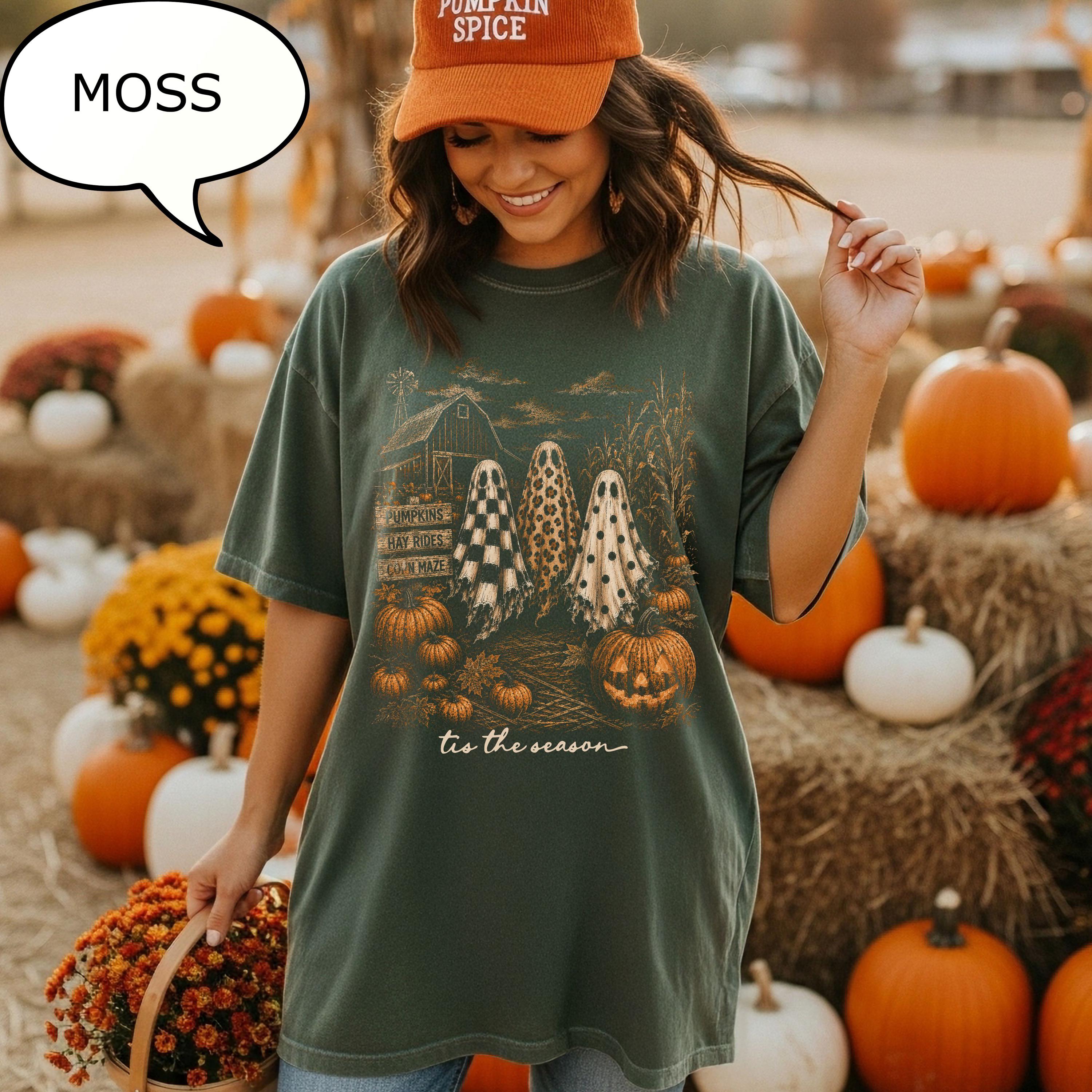 Comfort Colors Tis Season Halloween Ghos Spooky Season Unisex T-shirt, Sweatshirt, Hoodie (2)