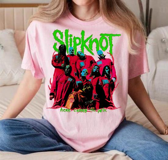 Slipknot Here Comes The Pain T-Shirt Metal band Gift For Fan, Hoodie, Sweatshirt | PureTeeCo.com (Image 4)
