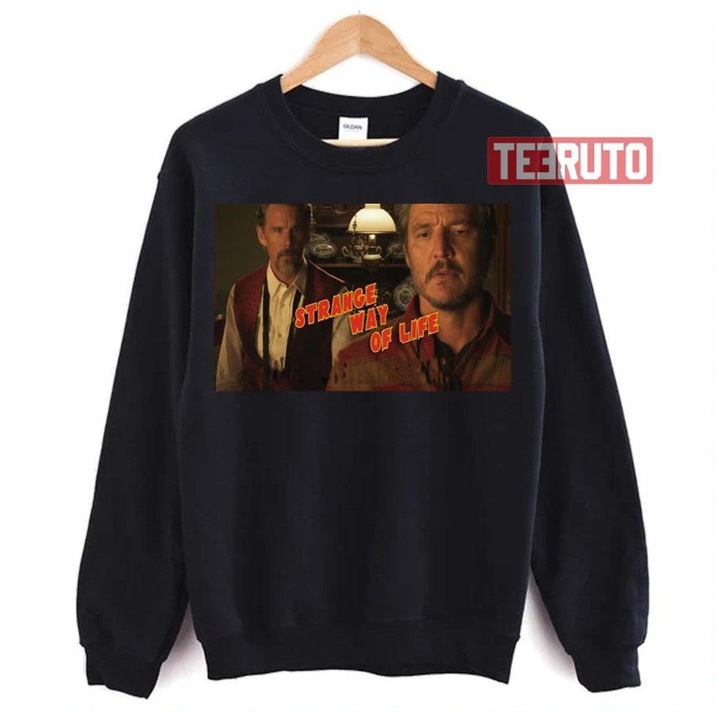 Pedro Pascalstrange Way Of Life Unisex T-Shirt Hoodie, Sweatshirt | PureTeeCo.com (Image 3)