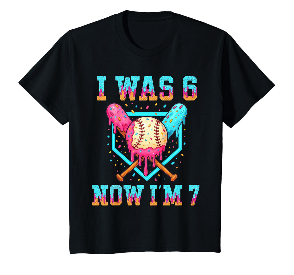 Now I'M 7th Birthday Ice Cream Drip Baseball Unisex T-shirt, Sweatshirt, Hoodie (1)