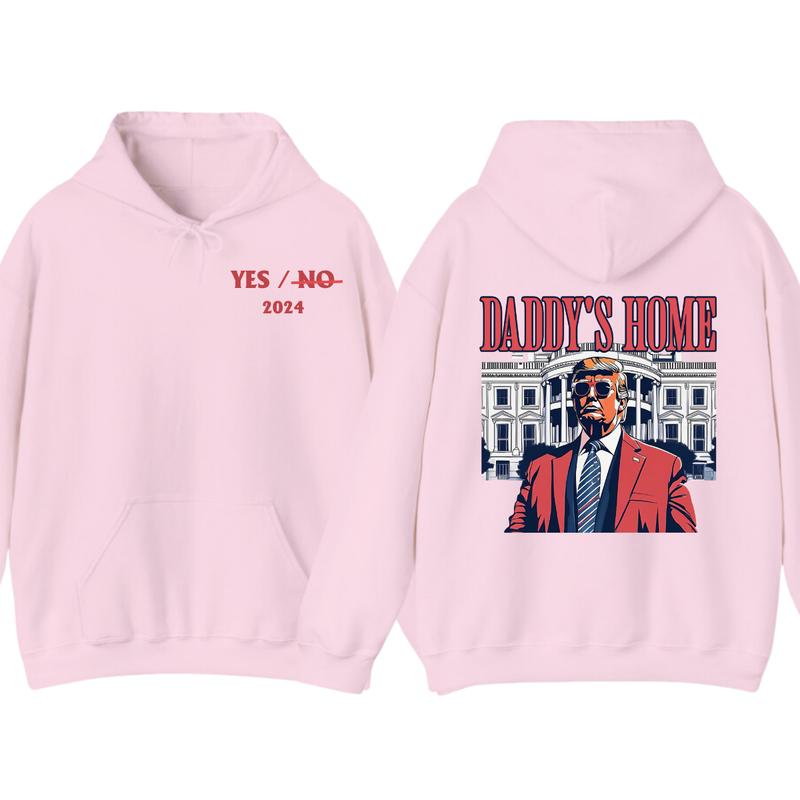 Men's Daddys Home Funny Truummp Shirt, 2024 Republican 2024 Funny Tee, Hoodie Make America Great Again Shirt,... (Image 6)