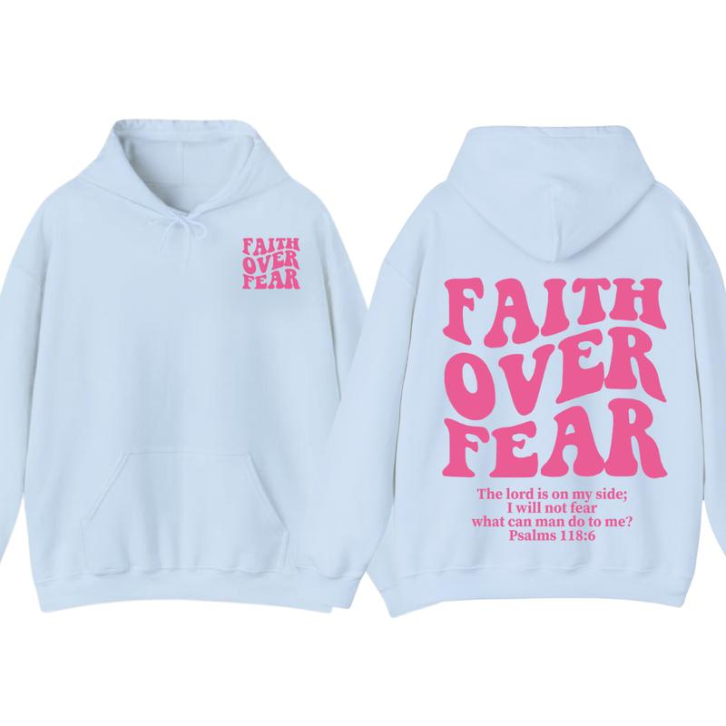 Faith Over Fear Christian Hoodie Bible Verse, Jesus Hoodie, Church hoodie, unisex T-Shirts, Sweatshirt (Image 6)