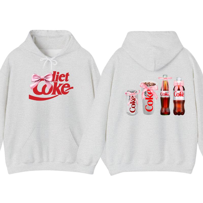 Diet Coke Coquette Hoodie T-shirt - Versatile Unisex  - Styles For Every Occasion (Image 3)