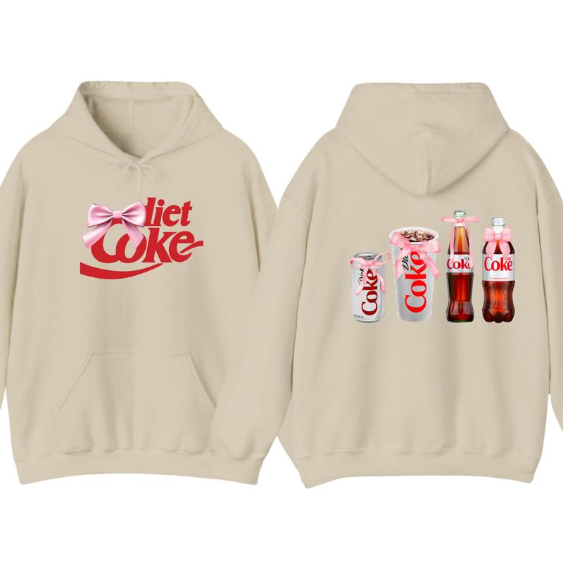 Diet Coke Coquette Hoodie T-shirt - Versatile Unisex  - Styles For Every Occasion (Image 5)