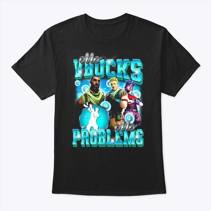 F0rt.nite Mo VBucks Mo Problems Shirt Graphic Tee Men's Vintage Oversized Cotton Short Sleeve Streetwear Casual... (Image 1)