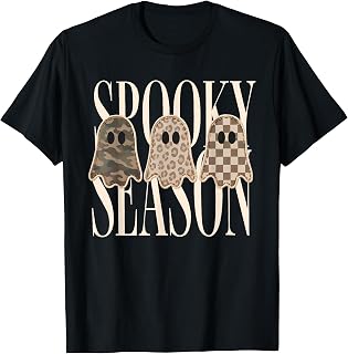 Retro Vintage Spooky Season Leopard Camo Checkered Ghosts (1)
