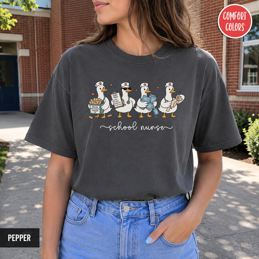 Welcome Back School Nurse Goose Nurse Retro Back School Nurse Nurse Appreciation Tee School Nurse (2)