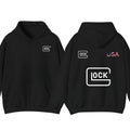 Glock Hoodie with USA Flag Design for Men, Classic Fit - Classic T-Shirts, Sweatshirt | PureTeeCo.com (Image 1)