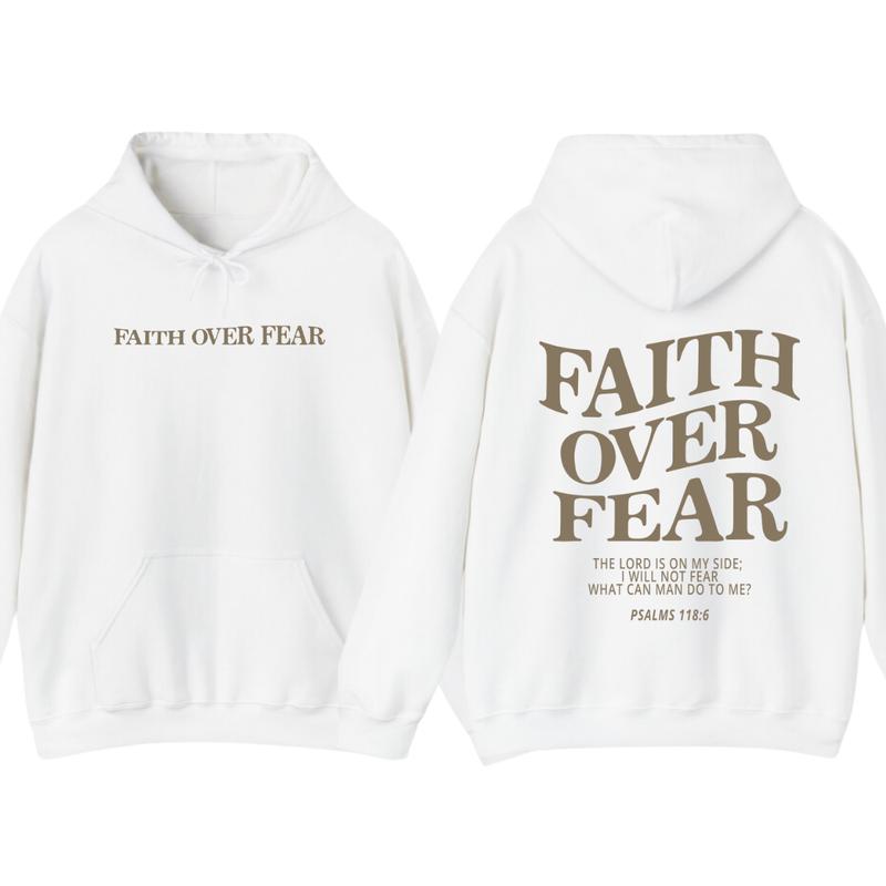 Faith over fear christian hoodie ,Christian Jesus trendy Verse and T-shirt Hoodie Sweatshirt | PureTeeCo.com (Image 2)