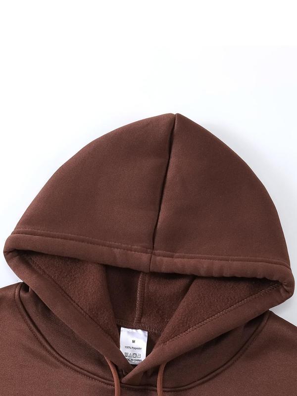 Cross Print Men's Hoodie with Drawstring Pocket, Regular Fit Long Sleeve Sweatshirt, Casual Men's Fashion for... (Image 9)