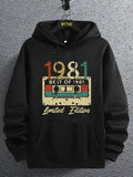 Men's Graphic Drop Shoulder Hoodie, Fashion Drawstring Pocket Sweatshirt, Regular Fit Men's Clothing for Daily... (Image 1)