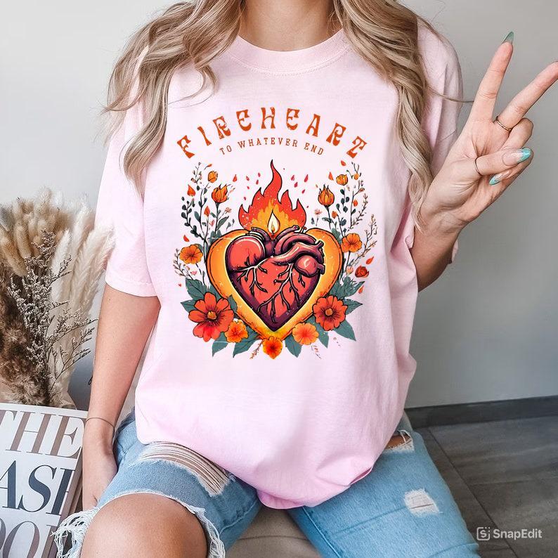 Throne of Glass Fireheart Shirt, Throne Of Glass Tshirt, Terrasen To Whatever End Kingdom Hoodie, Sweatshirt (Image 5)