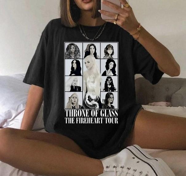 Throne Of Glass The Fireheart Tour Concert Shirt Hoodie, Sweatshirt | PureTeeCo.com (Image 2)