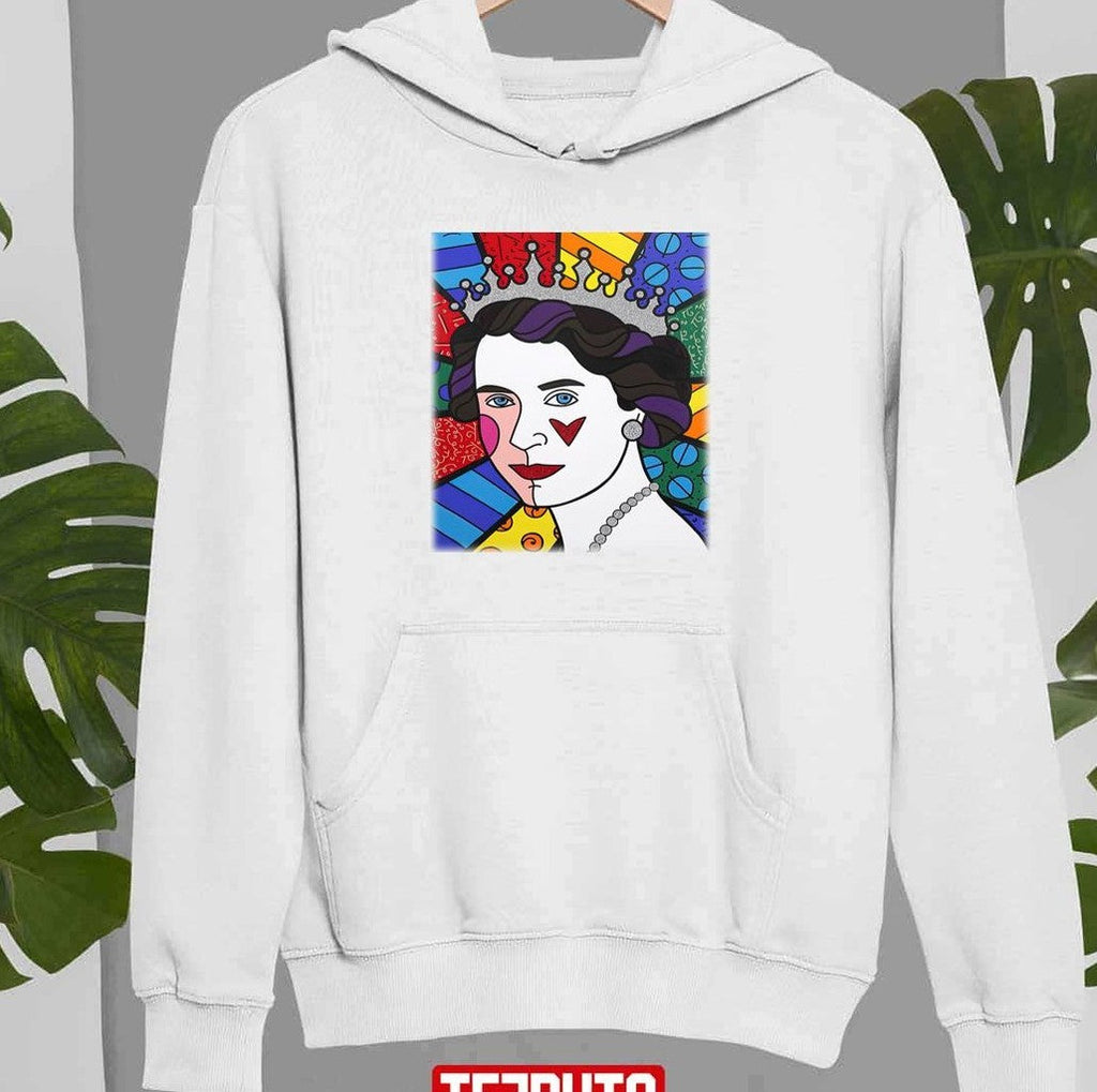 Queen Elizabeth Colorful Art Unisex Sweatshirt