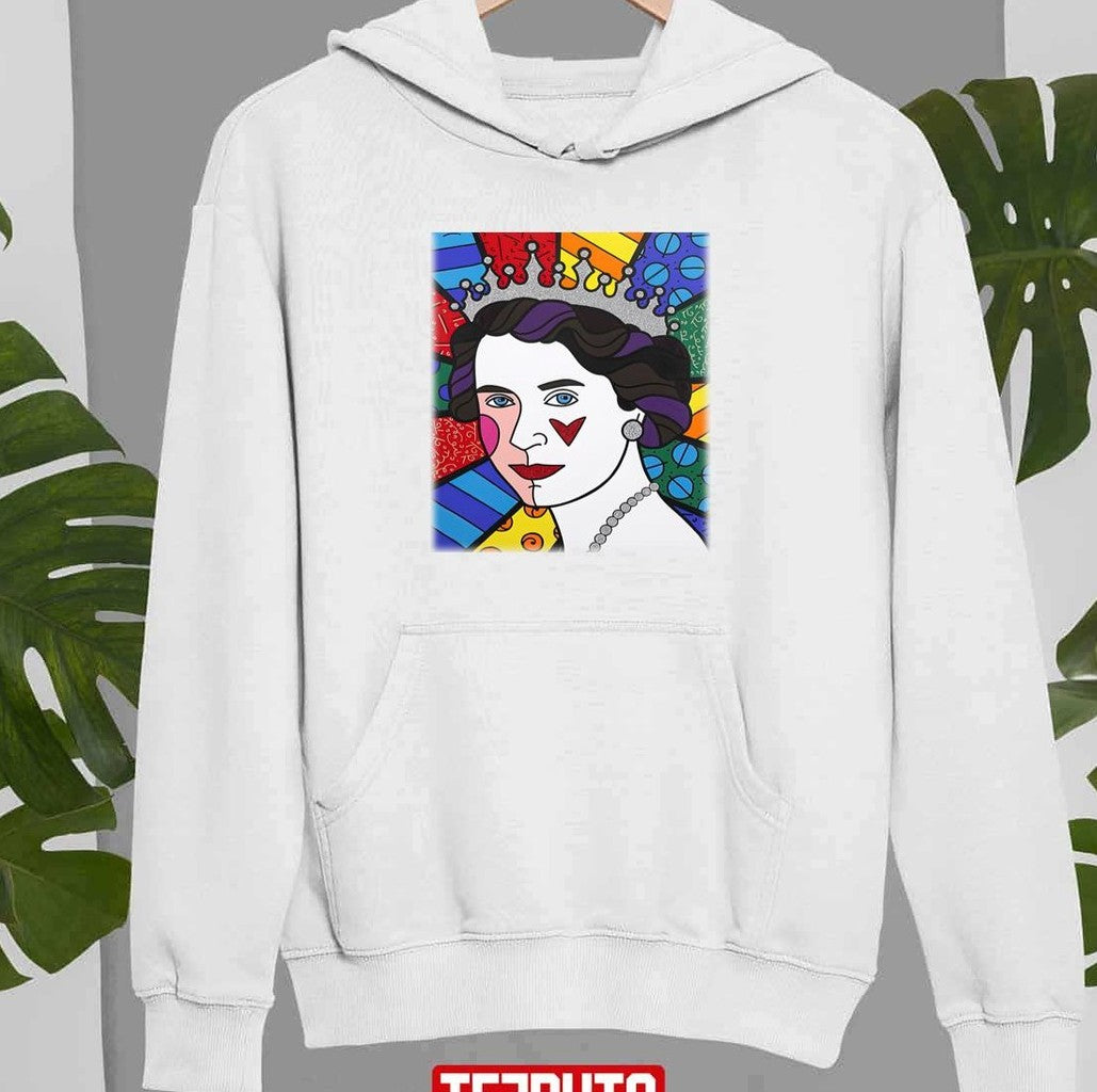 Queen Elizabeth Colorful Art Unisex Sweatshirt