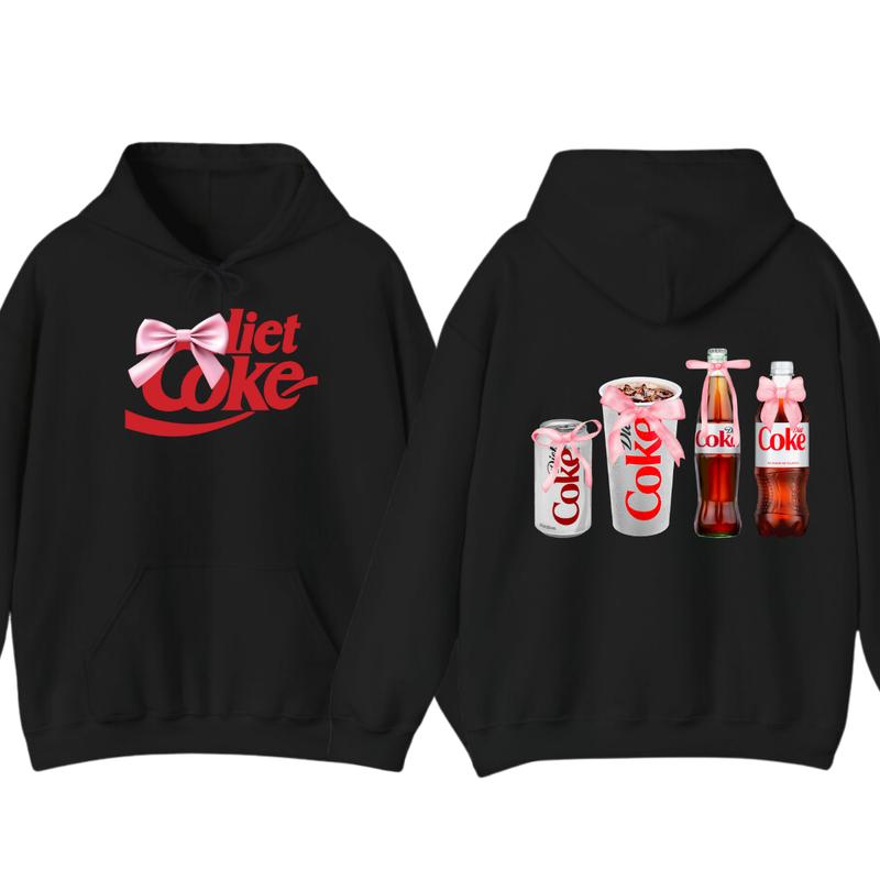 Diet Coke Coquette Hoodie T-shirt - Versatile Unisex  - Styles For Every Occasion (Image 1)
