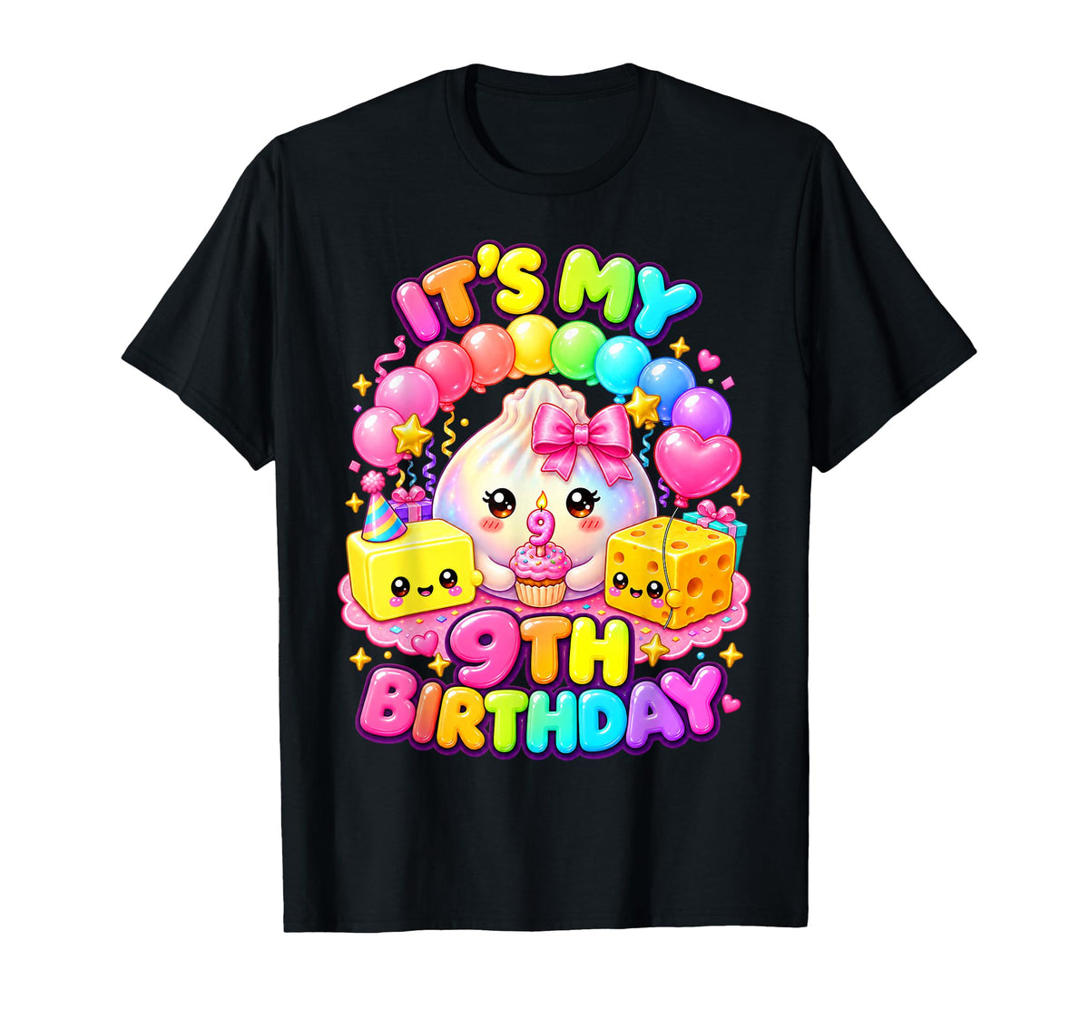 9th Bday Squishy Party Year Old Birthday Girl Unisex T-shirt, Sweatshirt, Hoodie (1)
