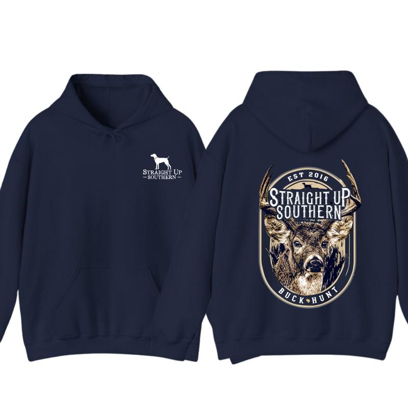 Straight Up Southern Buck Hunt Hoodie, Perfect for Every Outdoor Adventure Classic Cotton Classic Cotton... (Image 9)