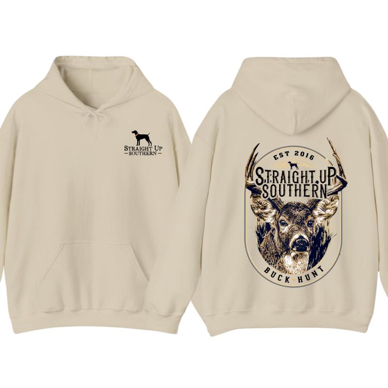 Straight Up Southern Buck Hunt Hoodie, Perfect for Every Outdoor Adventure Classic Cotton Classic Cotton... (Image 5)