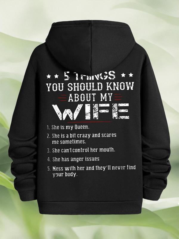 Letter Print Men's Essentials Hoodie with Drawstring Pockets, Casual Long Sleeve Sweatshirt, Drippy Outfit,... (Image 1)