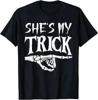 She'S Trick Skeleton Easy Couples Halloween Costume Unisex T-shirt, Sweatshirt, Hoodie (1)