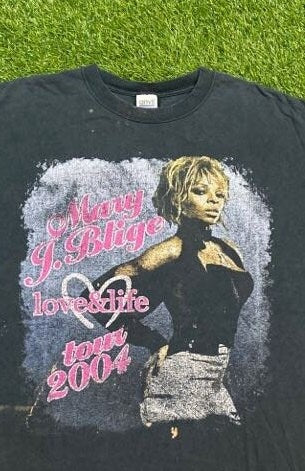 Vintage Mary Blige Tee Anvil Size Xtra Large Xl Love Life Tour 2004 Soul Music Merch 00s (4)