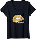 Bruno Lover Golden Lips Man V-Neck Unisex T-shirt, Sweatshirt, Hoodie (1)