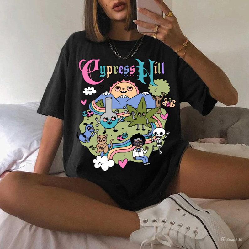 Cypress Hill - Happy Time T-Shirt Cute Rainbow Sunny T-Shirt Casual Cotton Hoodie, Sweatshirt | PureTeeCo.com (Image 2)