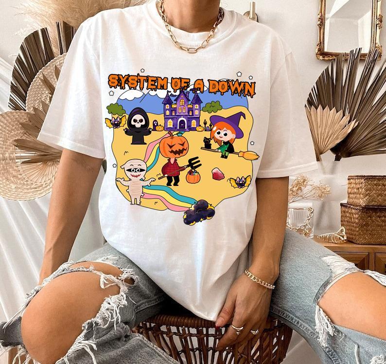 Halloween System Of A Down Shirt Scary Characters Horror Friend Tshirt Hoodie, Sweatshirt | PureTeeCo.com (Image 3)