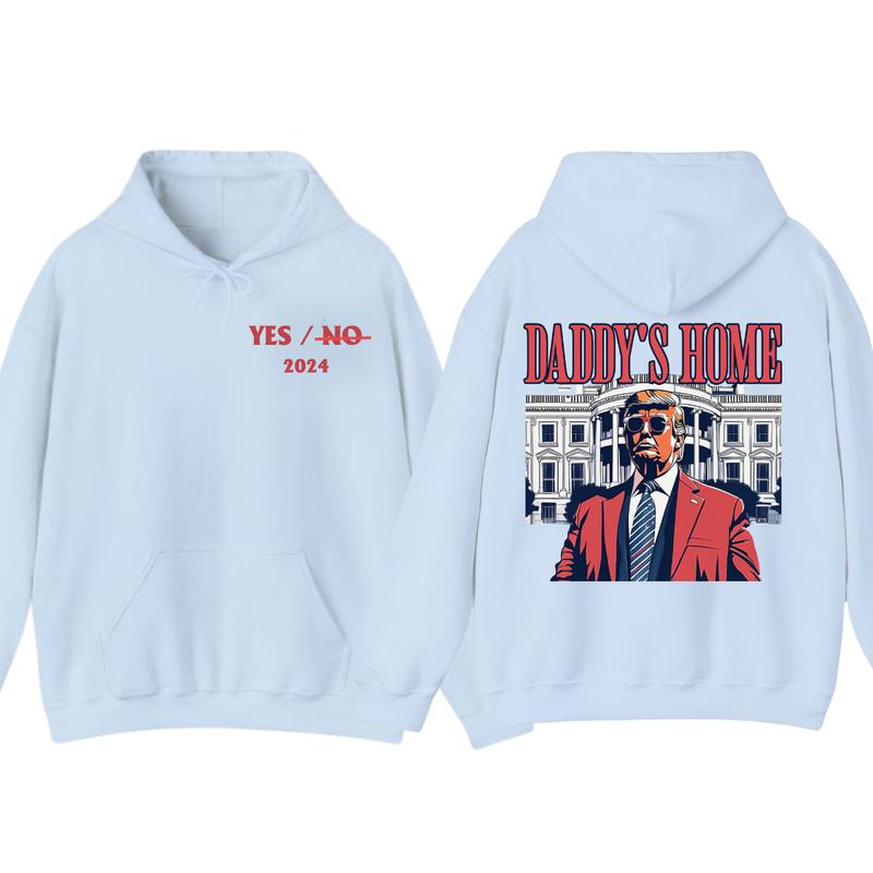 Men's Daddys Home Funny Truummp Shirt, 2024 Republican 2024 Funny Tee, Hoodie Make America Great Again Shirt,... (Image 7)