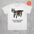 I Am Contaminated With Radiation Cat Meme Shirt, Funny Cat Graphic Tee Hoodie, Sweatshirt | PureTeeCo.com (Image 1)