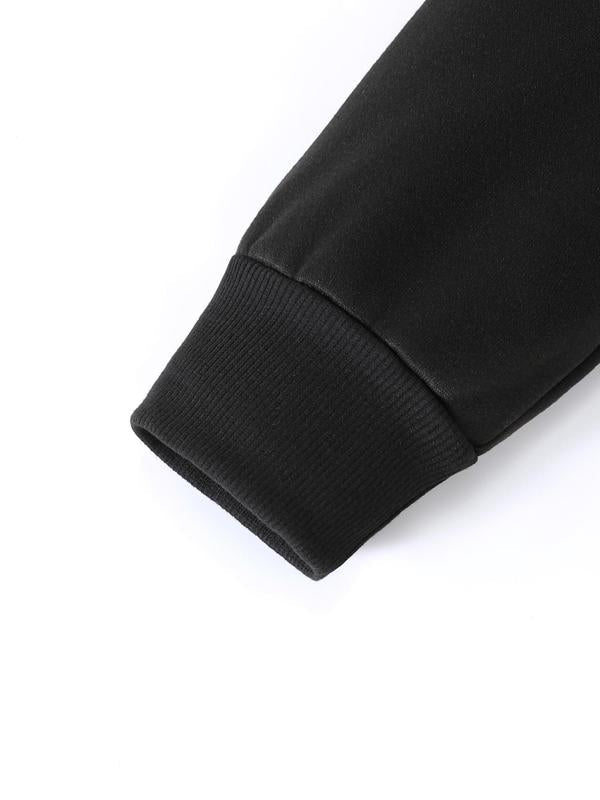 Letter Print Men's Drawstring Hoodie, Regular Fit Pocket Sweatshirt, 2000s Spring & Fall Men's Streetwear,... (Image 9)