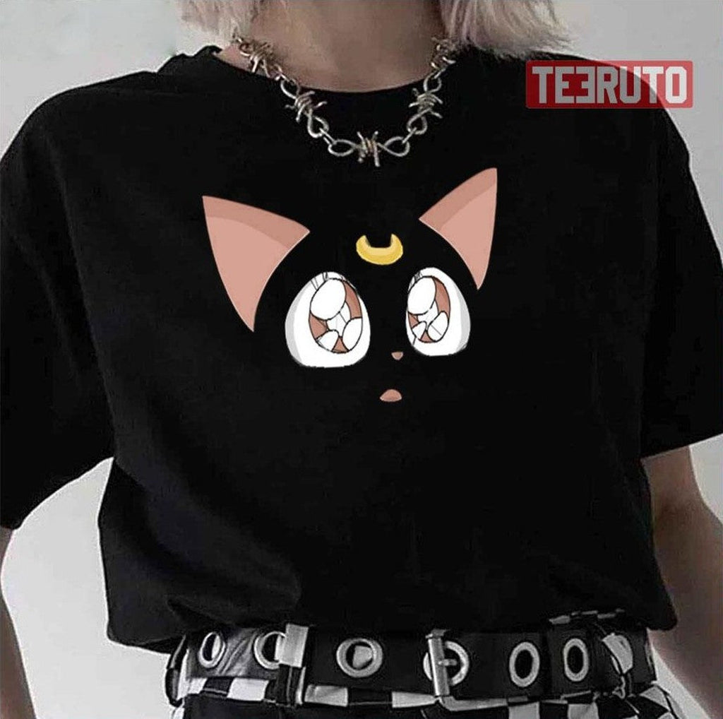 Sailor Moon Cat Luna Sailor Moon Unisex T-Shirt Hoodie, Sweatshirt | PureTeeCo.com (Image 1)