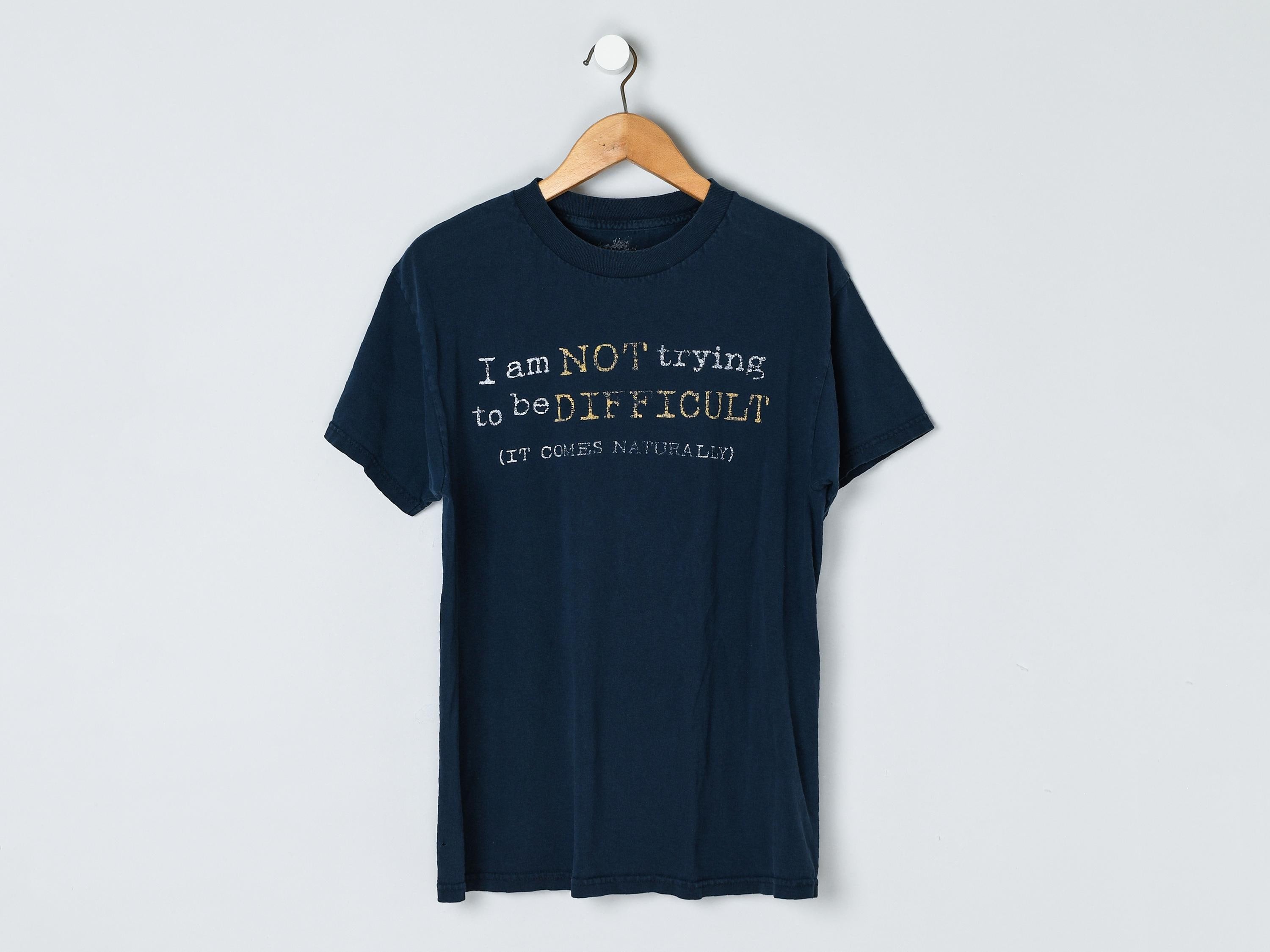 Vintage Y2k Trying Difficult 2000s Navy Skater Unisex T-shirt, Sweatshirt, Hoodie (1)