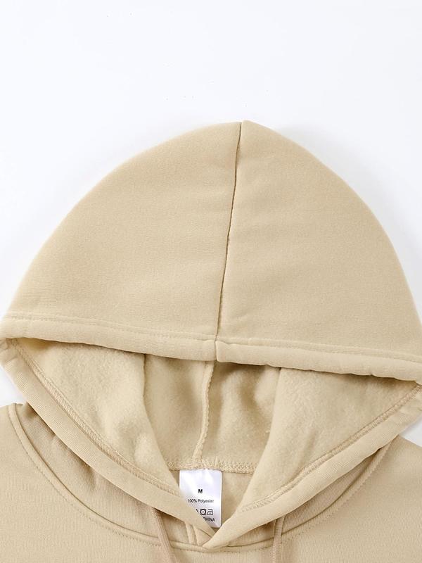Men's Letter & Flag Print Thermal Hoodie, Drawstring Sweatshirt Casual for Fall & Winter, Regular Fit Men's... (Image 8)