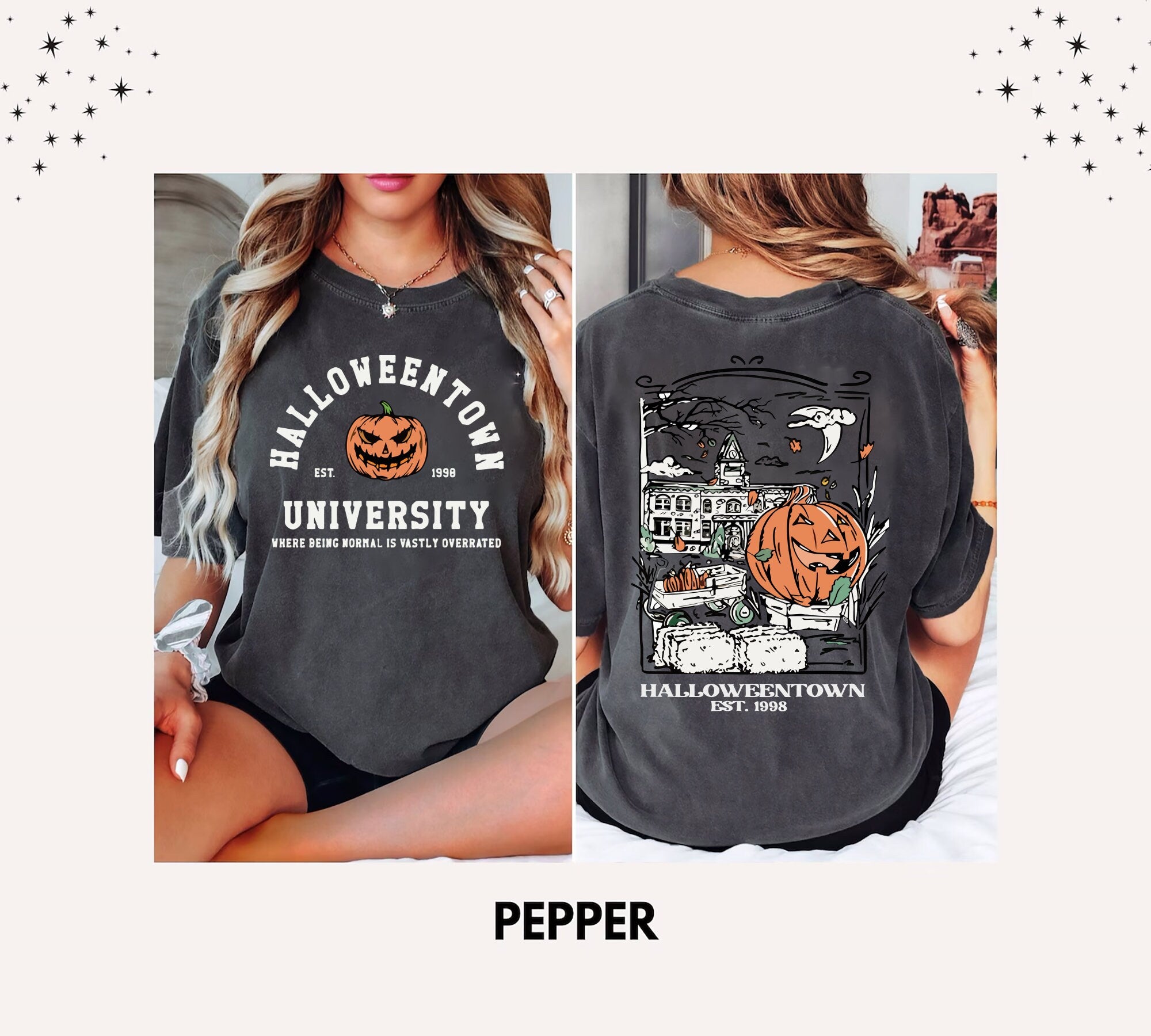 Comfort Colors Vintage Halloweentown 1998 Side Halloweentown University Fall Tee Halloweentown Tee Halloween Retro (4)