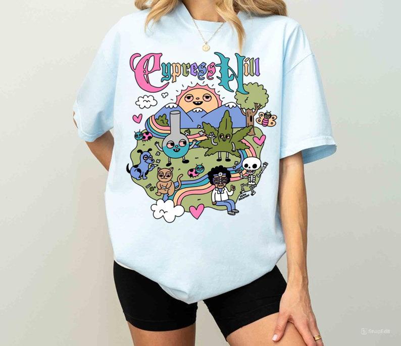 Cypress Hill - Happy Time T-Shirt Cute Rainbow Sunny T-Shirt Casual Cotton Hoodie, Sweatshirt | PureTeeCo.com (Image 5)