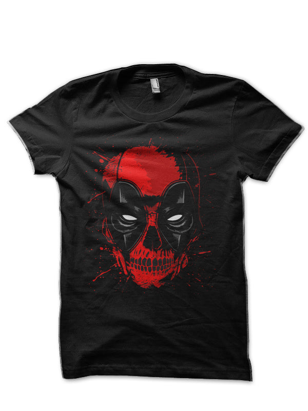 Deadpool Skull Black T-Shirt Hoodie, Sweatshirt | PureTeeCo.com