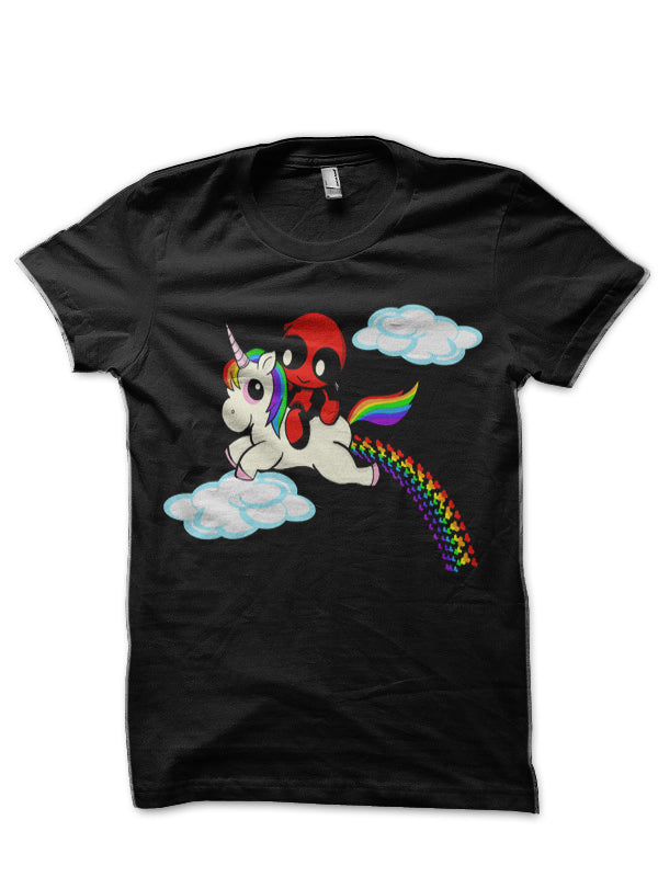 Deadpool & Unicorn Black T-Shirt Hoodie, Sweatshirt | PureTeeCo.com