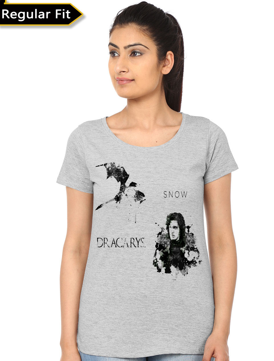 Dracarys Snow Womenâ€™s Grey T-Shirt Hoodie, Sweatshirt | PureTeeCo.com