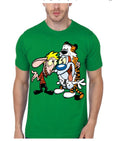 Clavren and Stimpsy  Ren And Stimpy Green Half Sleeve T-Shirt Hoodie, Sweatshirt | PureTeeCo.com