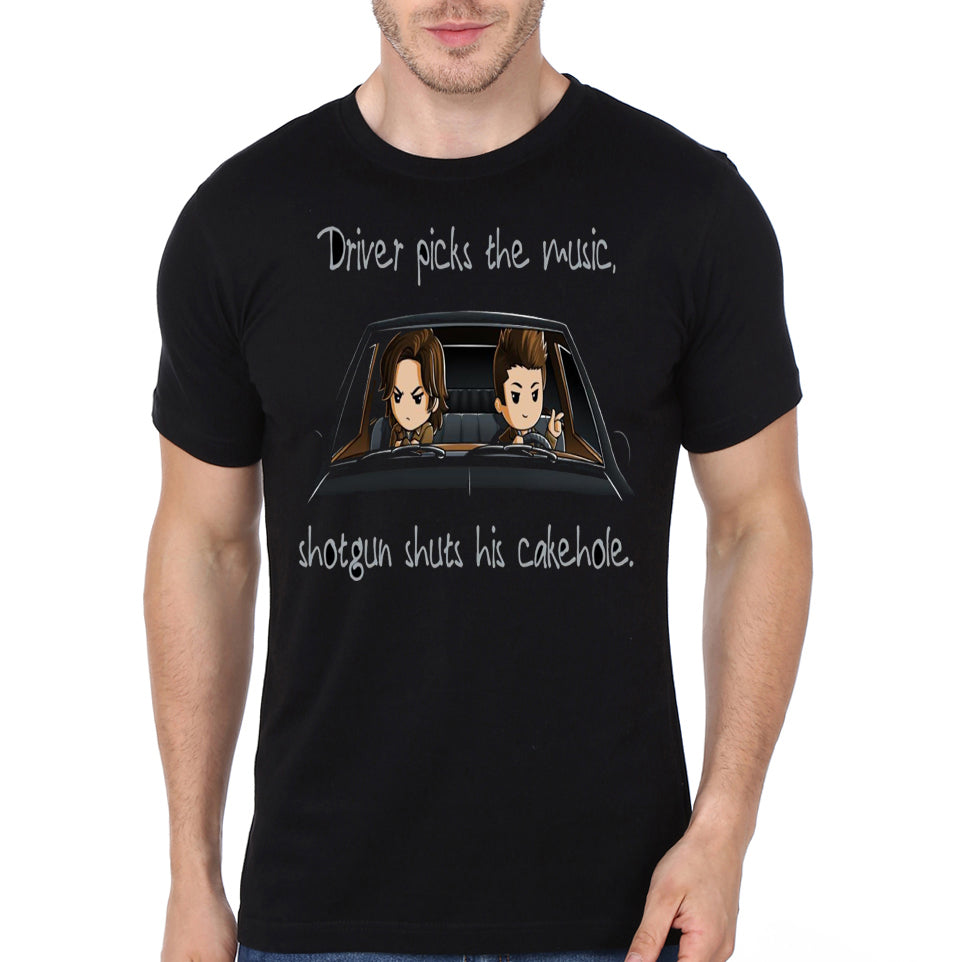 Drive Pricks The Music Shotgun Shuts His Cakehole Black Half Sleeve T-Shirt Hoodie, Sweatshirt | PureTeeCo.com