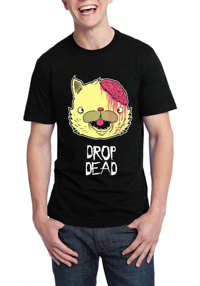 Drop Dead Black T-Shirt Hoodie, Sweatshirt | PureTeeCo.com