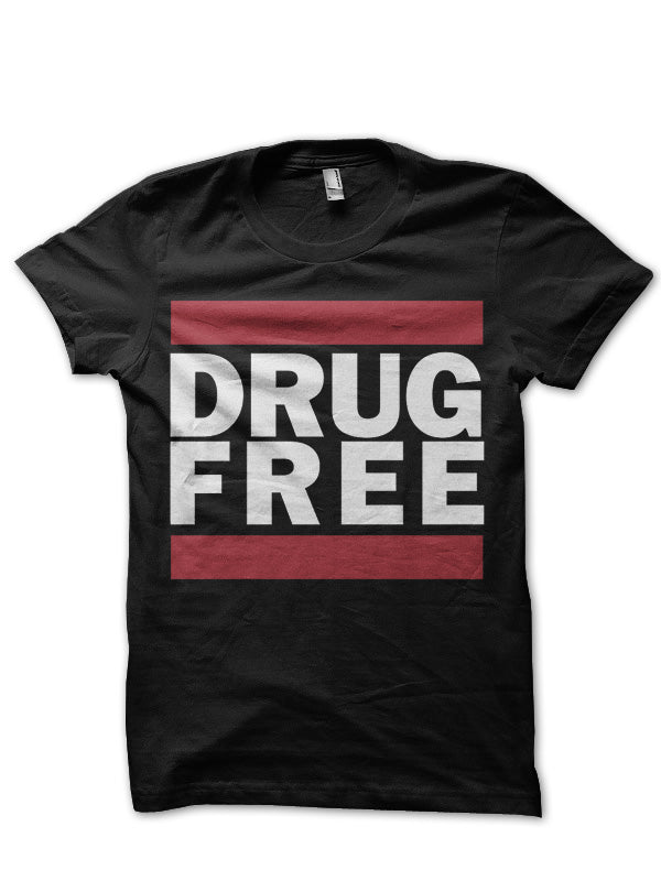 Drug Free Black Tee Hoodie, Sweatshirt | PureTeeCo.com
