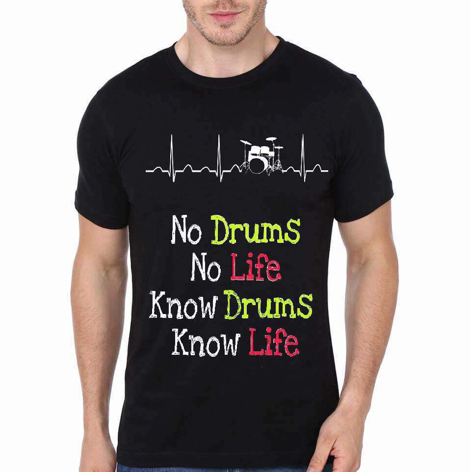 No Drums No Life Know Drums Know Life Black T-Shirt Hoodie, Sweatshirt | PureTeeCo.com