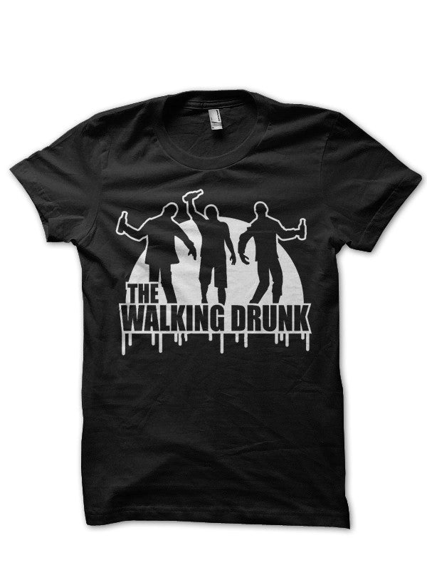 The Walking Drunk Black T-Shirt Hoodie, Sweatshirt | PureTeeCo.com