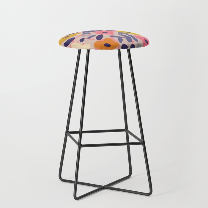 Funny sunny floral pattern Stool Gallery Image 1